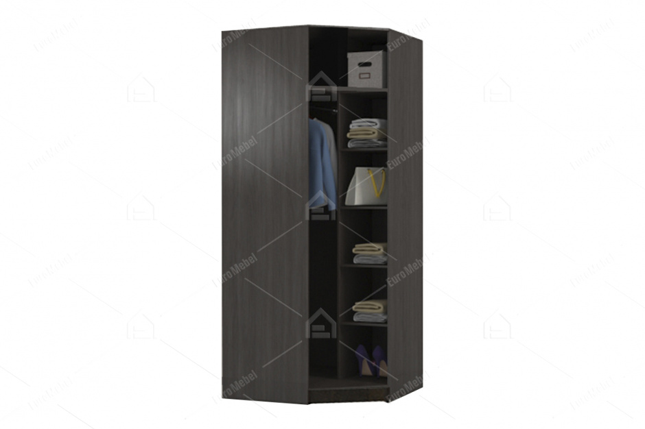 Шкаф для одежды угловой 1Д  (VR-11G), модульной системы Кэт 1, Кайман Коричневый, Диал (Россия)