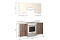 Комплект мебели для кухни Катя NEW 1600, Дуб атланта/Ясень шимо, БТС(Россия)