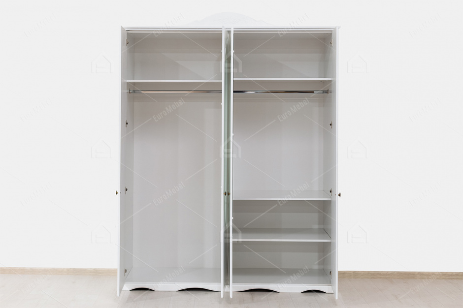 Шкаф для одежды 4Д  как часть комплекта Александрина, Белый Белый, Империал (Россия)