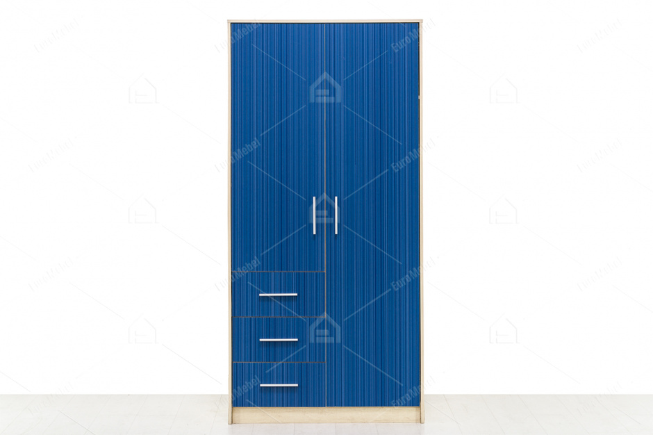 Шкаф для одежды 2Д  (Симба 2Д3Ш), модульной системы Симба, Синий, MEBEL SERVICE (Украина)