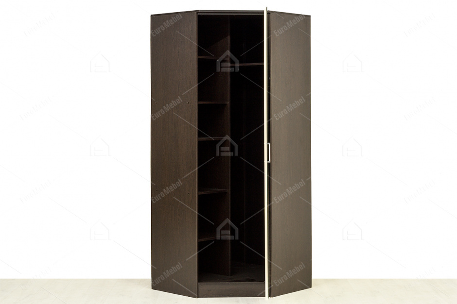 Шкаф для одежды угловой пристенный 1Д , модульной системы Ника 5, Дуб Млечный, Астрид-Мебель (Россия)
