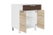 Шкаф-стол 600, 2Д  как часть комплекта Арабика, Дуб Сонома, СВ Мебель (Россия)
