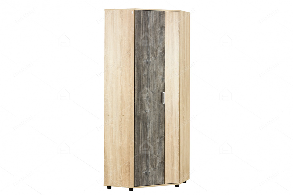 Шкаф для одежды угловой 2Д , модульной системы Визит 1, Сосна Джексон, СВ Мебель (Россия)