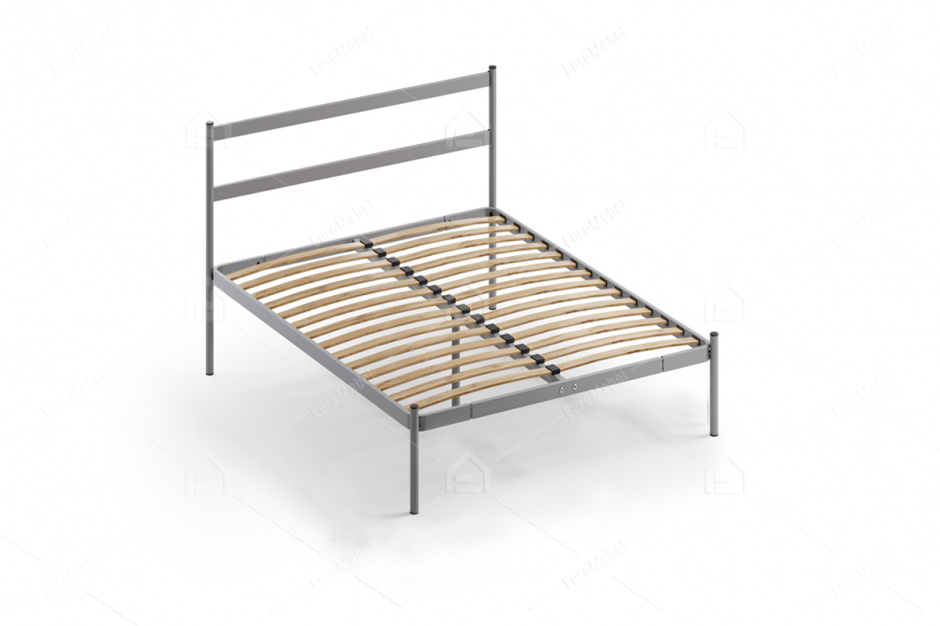 Кровать односпальная Мета с матрасодержателем, Серый, Квадрат (Россия)