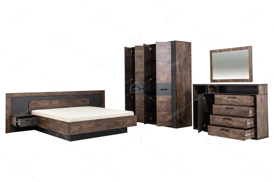 Комплект мебели для спальни Вирджиния, Сосна Каньон, Май Стар(Беларусь)