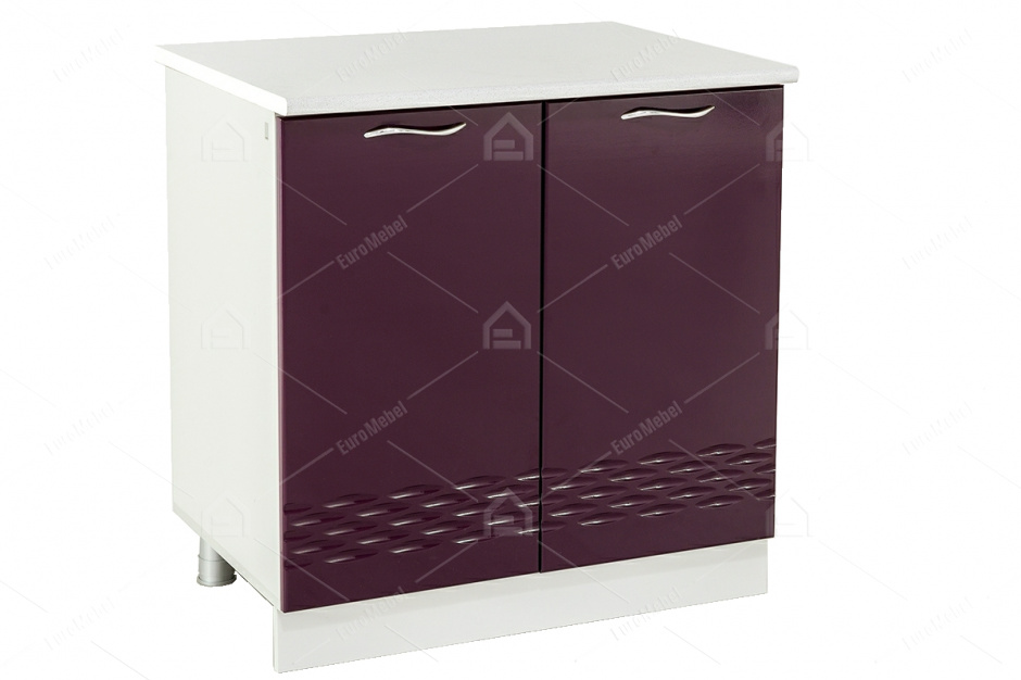 Шкаф-стол 800, 2Д  как часть комплекта Волна, Баклажан, СВ Мебель (Россия)
