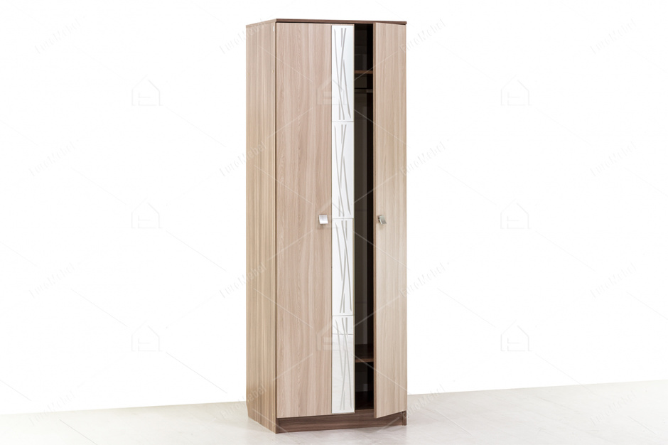 Шкаф для одежды 2Д  как часть комплекта Гамма 15, Ясень Шимо светлый, СВ Мебель (Россия)