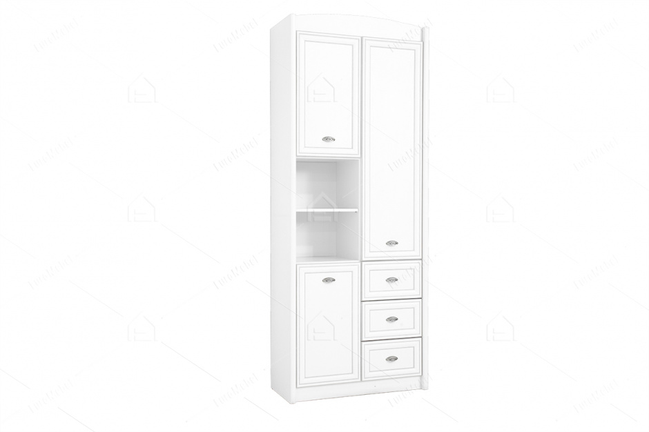 Шкаф для одежды 3Д  как часть комплекта Салерно, Белый Белый, БРВ Брест (Беларусь)