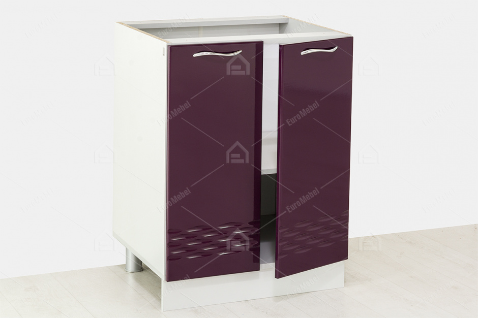 Шкаф-стол 600, 2Д  как часть комплекта Волна, Баклажан, СВ Мебель (Россия)