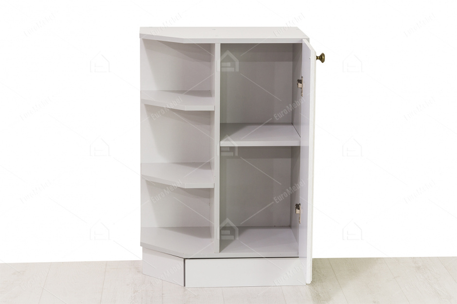 Шкаф-стол 366, торцевой 1Д , модульной системы Классика, Сосна Белый, СВ Мебель (Россия)