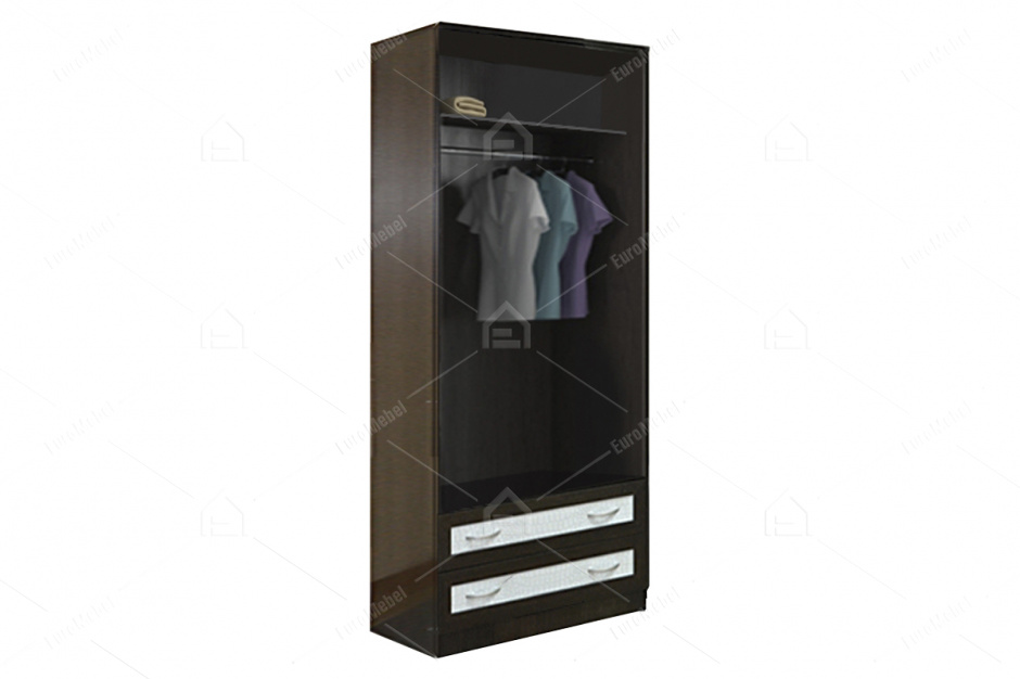 Шкаф для одежды 2Д  (2Д2Я VR-04), модульной системы Кэт 1, Кайман Белый, Диал (Россия)
