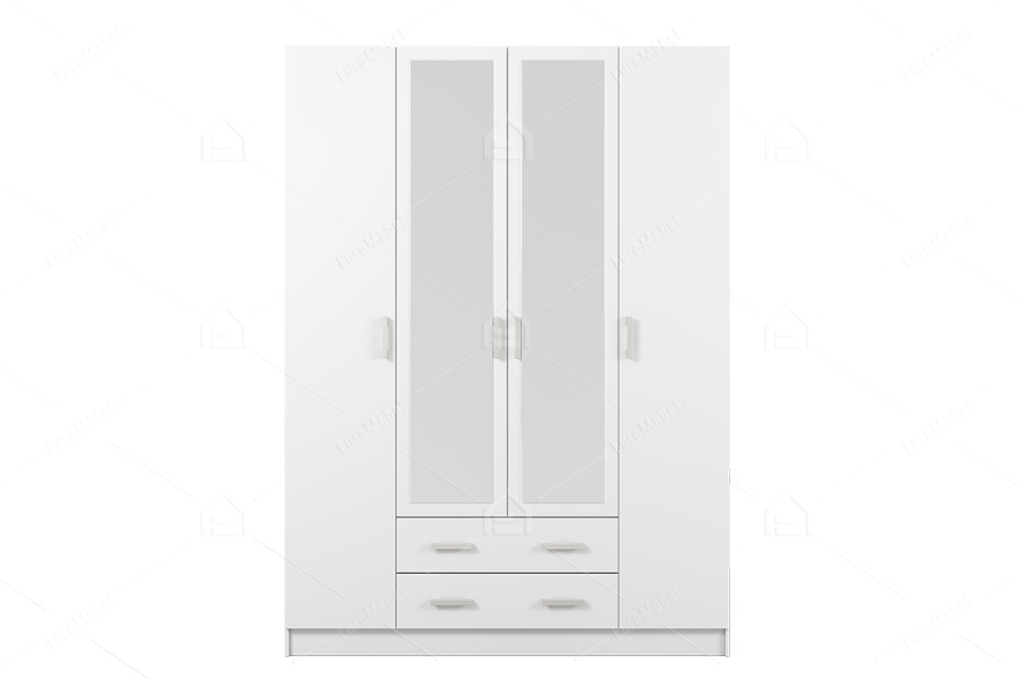 Шкаф для одежды 4Д  Квадро, Белый, Май Стар (Беларусь)