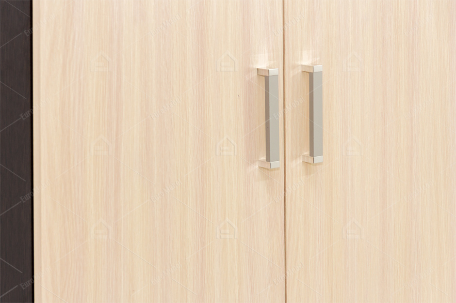 Шкаф для одежды пристенный 2Д , модульной системы Ника 5, Дуб Млечный, Астрид-Мебель (Россия)