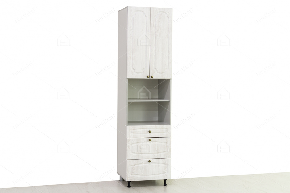 Шкаф пенал 600, 2Д , модульной системы Классика, Сосна Белый, СВ Мебель (Россия)