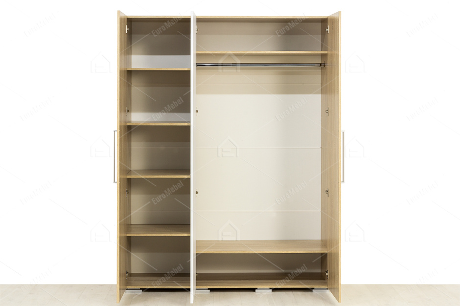 Шкаф для одежды 3Д , модульной системы Лагуна 2, Сосна Белый, СВ Мебель (Россия)