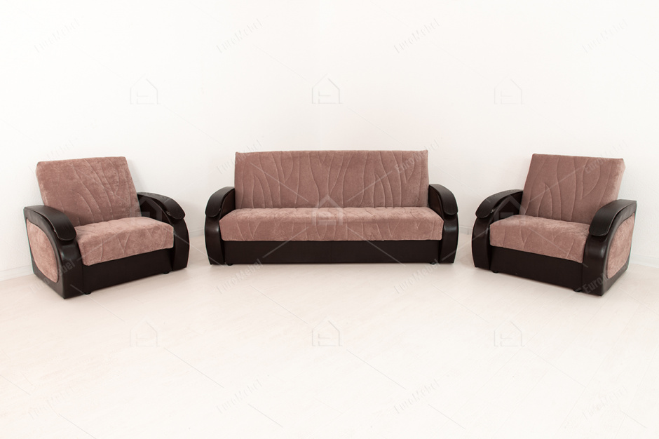 Комплект мягкой мебели Сиеста 2, Коричневый, АСМ Элегант(Россия)