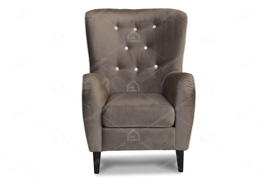 Кресло традиционное Мадрид 315, 642, коричневый (Velutto23, Velutto18, СМК (Россия)