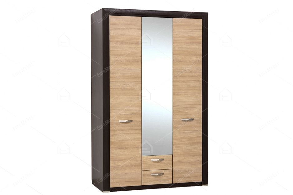 Шкаф для одежды 3Д  как часть комплекта Денвер, Дуб Янтарный, Анрэкс (Беларусь)