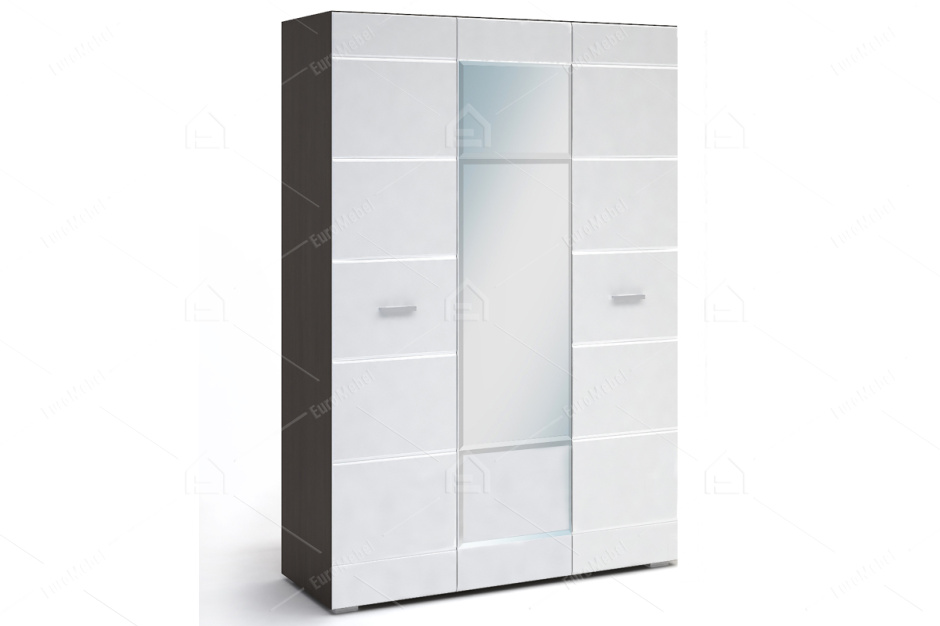 Шкаф для одежды 3Д , коллекции Вегас, Белый Глянец, Стендмебель (Россия)