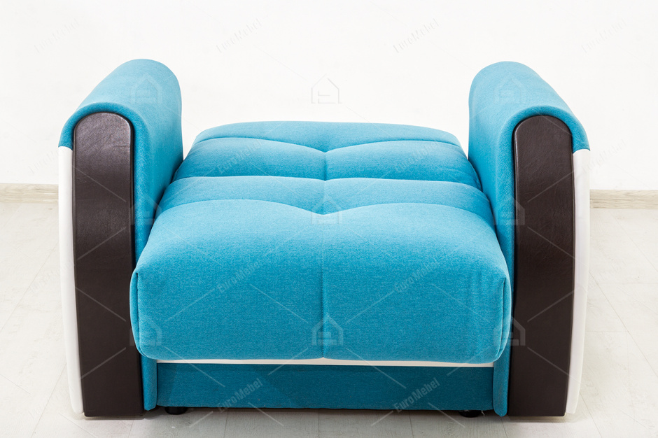 Кресло традиционное раскладной как часть комплекта Сиеста 4, ок11+EcotexWhite+Ecotex210, АСМ Элегант (Россия)